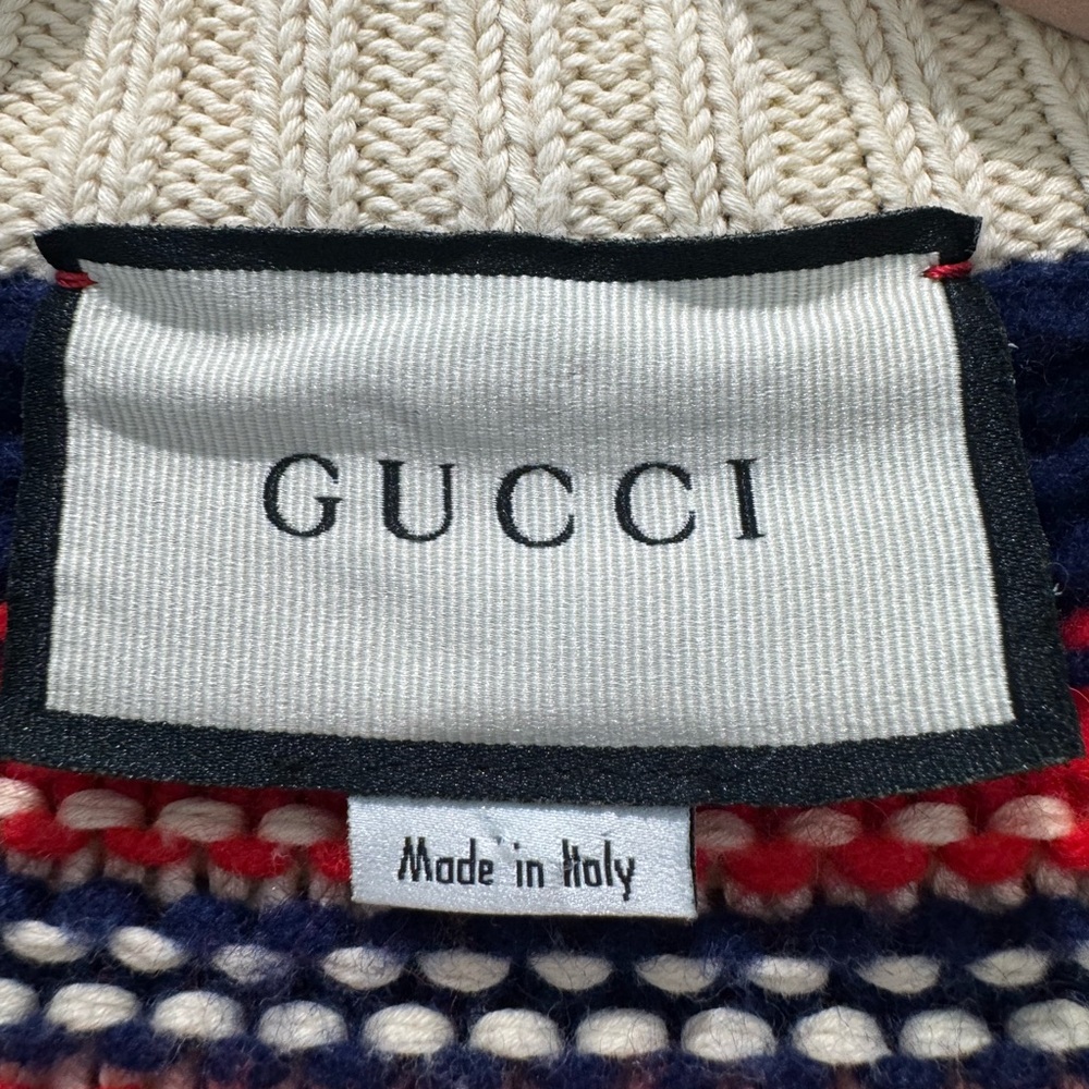Gucci Red and Navy Striped Cardigan (Men’s XS/Womens Small/Medium) - Picture 3 of 11